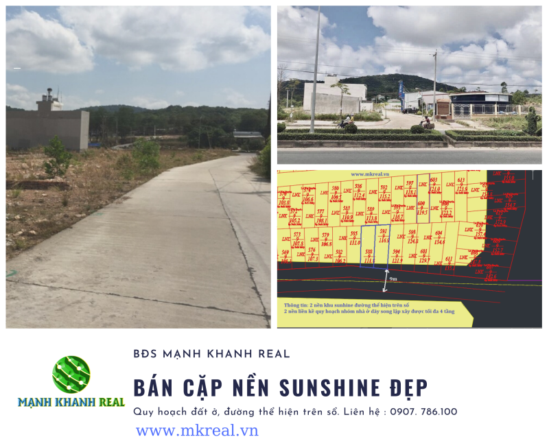 Bán cặp nền khu sunshine suối mây