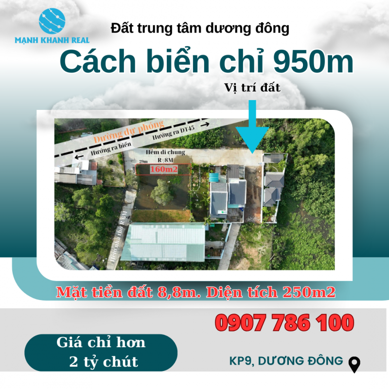 Bán đất gần nhà thờ dương đông thích hợp ở nghỉ dưỡng